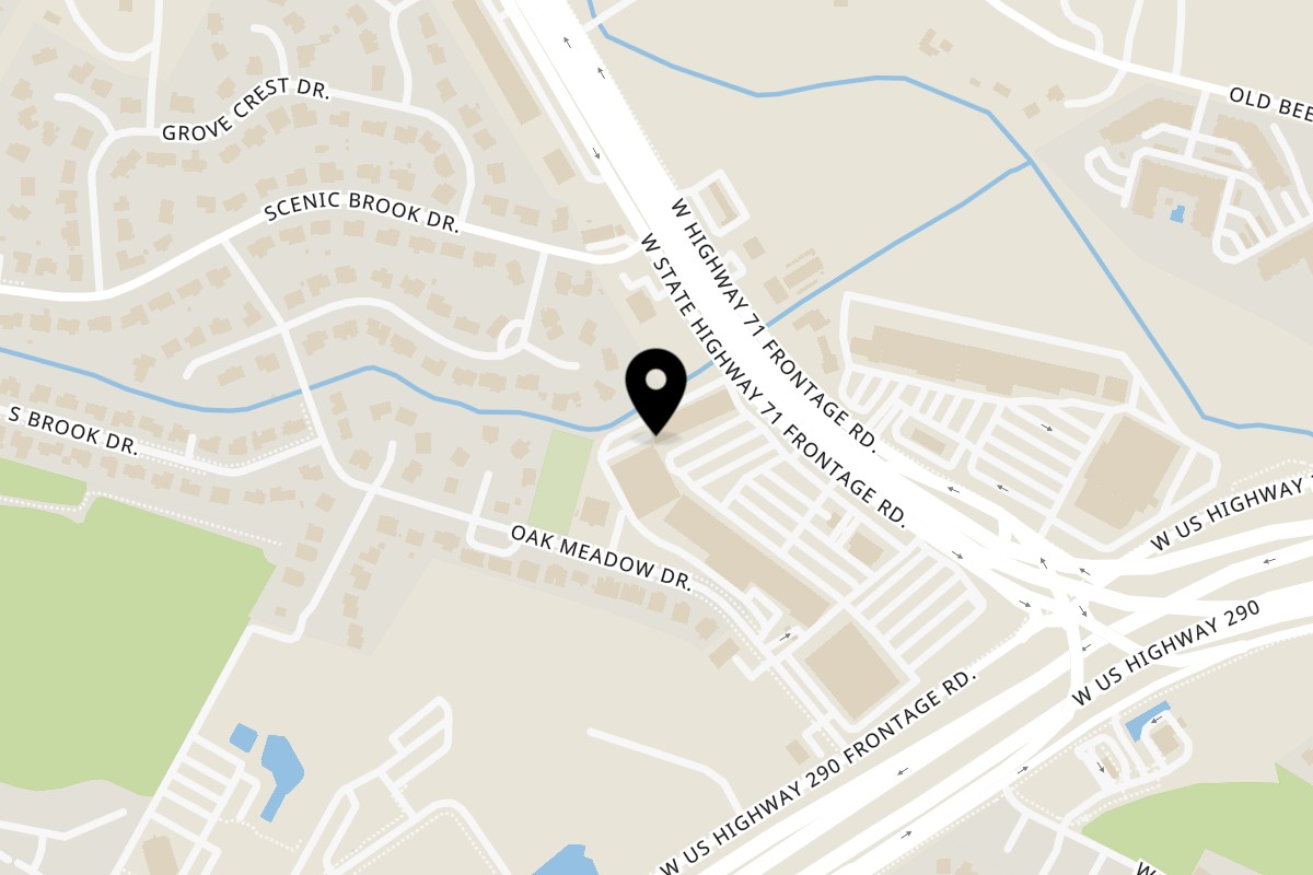 Map showing the location of Sivestar Indian Tacos on 7101 State Hwy 71 Ste E1&E2 in Austin